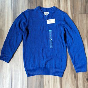 NWT The Children's Place Boys Knit Sweater BLUE Pullover Cardigan S (5/6)
